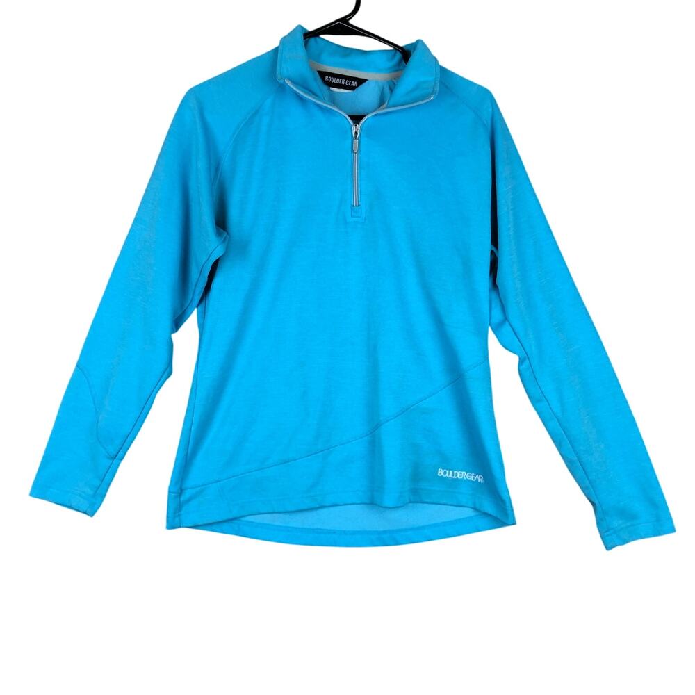 Boulder Gear Womens Jacket Blue Fleece 1/4 Zip Gorpcore Outdoors Warm Medium